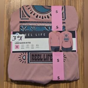 NWT Reel Life Pink Long Sleeve UV Top